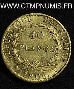 ,40,FRANCS,OR,NAPOLEON,1806,U,TURIN,