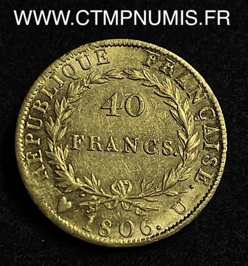 ,40,FRANCS,OR,NAPOLEON,1806,U,TURIN,
