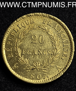,20,FRANCS,OR,NAPOLEON,I°,1807,A,PARIS,