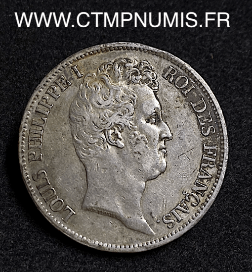 ,MONNAIE,ROYALE,5,FRANCS,ARGENT,LOUIS,PHILIPPE,TETE,NUE,1831,W,LILLE,TRANCHE,EN,RELIEF,