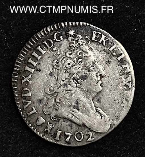 ,LOUIS,XIV,5,SOLS,AUX,INSIGNES,1702,TOULOUSE,