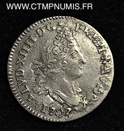 ,LOUIS,XIV,5,SOLS,AUX,INSIGNES,1703,TOULOUSE,