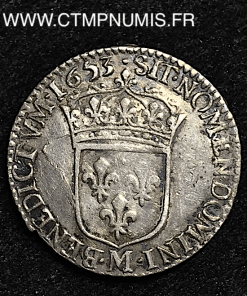 ,LOUIS,XIV,1/12,ECU,ARGENT,1853,M,TOULOUSE,