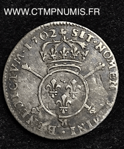 ,LOUIS,XIV,1/12,ECU,AUX,INSIGNES,1702,TOULOUSE,