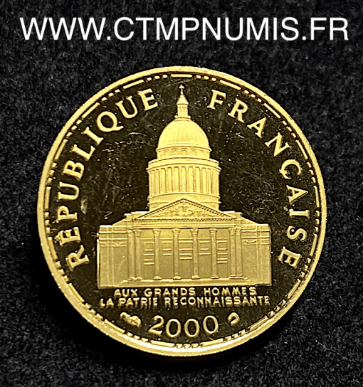 ,MONNAIE,100,FRANCS,OR,PANTHEON,2000,SPL,