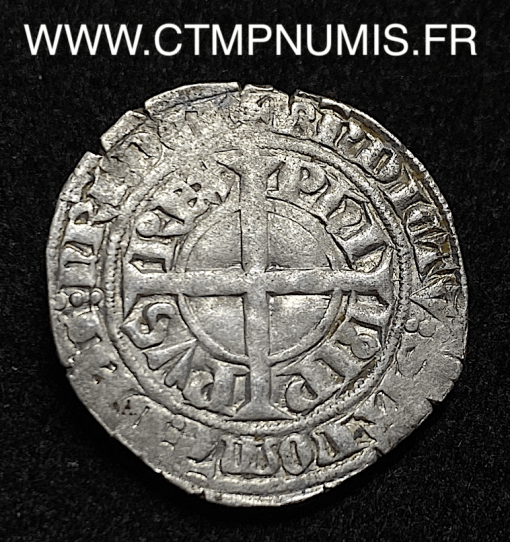 ,MONNAIE,ROYALE,PHILIPPE,VI,DE,VALOIS,GROS,A,LA,COURONNE,3°,EMISSION,