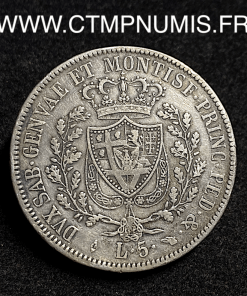 ,ITALIE,5,LIRE,ARGENT,CHARLES,FELIX,1830,TURIN,