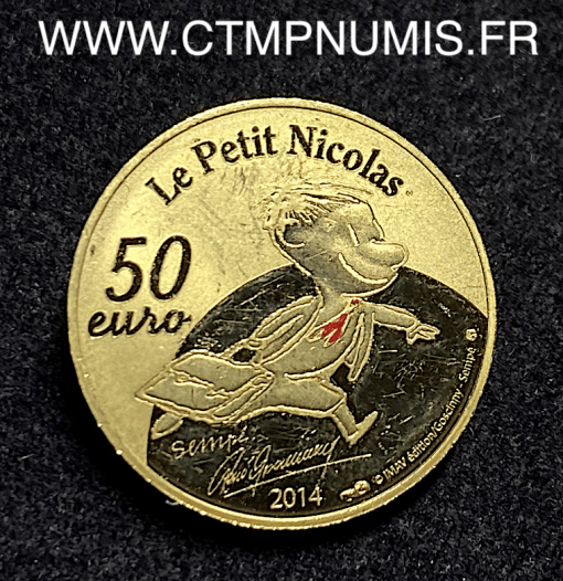 ,50,EURO,OR,LE,PETIT,NICOLAS,BICOLORE,2014,