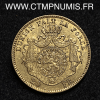 ,BELGIQUE,20,FRANCS,OR,LEOPOLD,1869,