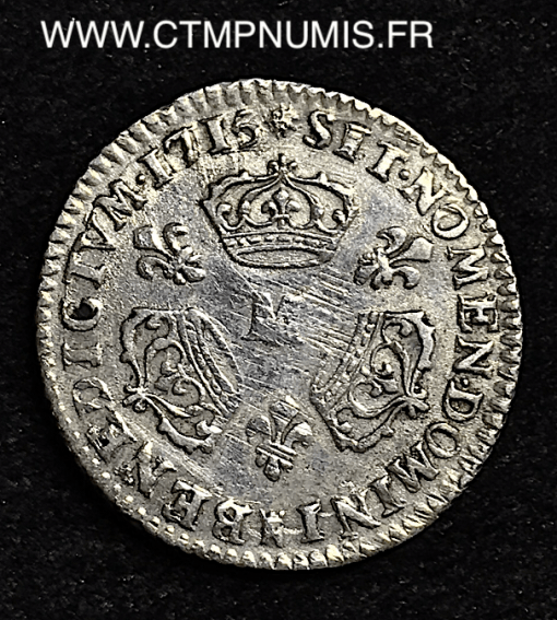 ,LOUIS,XIV,1/10,ECU,3,COURONNES,1715,TOULOUSE,