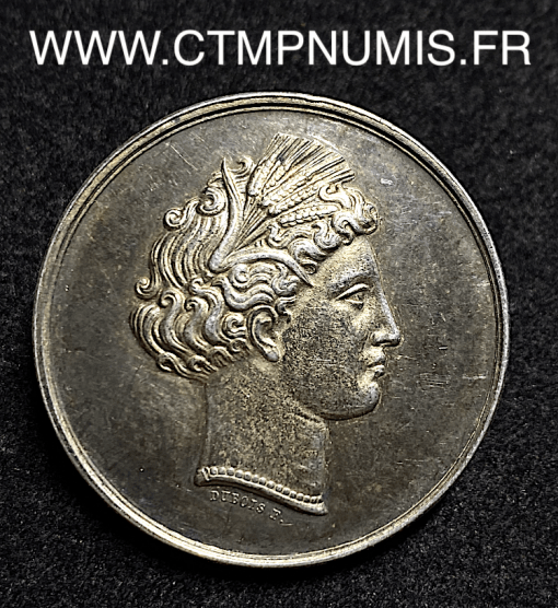 ,JETON,ARGENT,SOCIETE,AGRICULTURE,1820,AUDE,