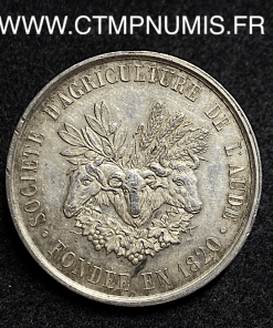 ,JETON,ARGENT,NAPOLEON,III,1820,AUDE,