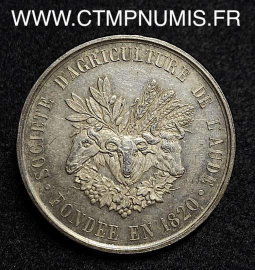 ,JETON,ARGENT,NAPOLEON,III,1820,AUDE,