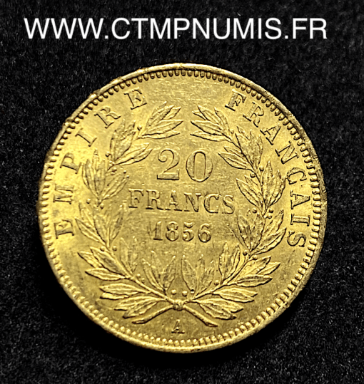 ,MONNAIE,20,FRANCS,OR,NAPOLEON,III,1856,PARIS