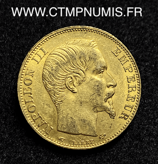 ,MONNAIE,20,FRANCS,OR,NAPOLEON,III,1856,PARIS,