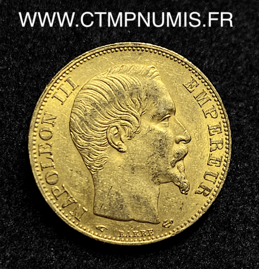 ,MONNAIE,20,FRANCS,OR,NAPOLEON,III,1854,PARIS,