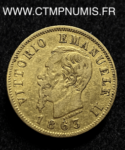 ,ITALIE,10,LIRE,OR,VICTOR,EMMANUEL,1863,TURIN,