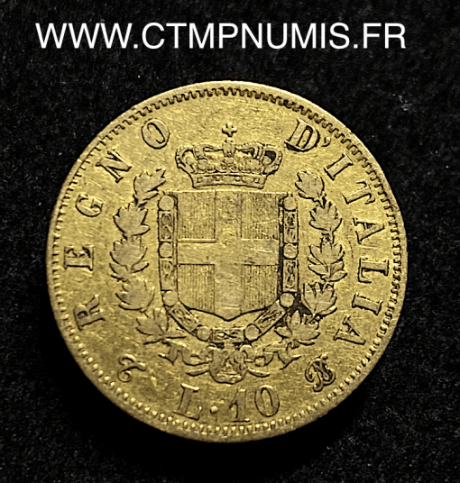 ,ITALIE,10,LIRE,OR,VICTOR,EMMANUEL,1863,TURIN,