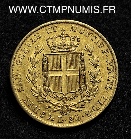 ,ITALIE,20,LIRE,CHARLES,ALBERT,1849,GENES,