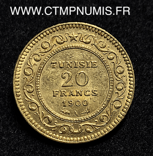 ,TUNISIE,20,FRANCS,OR,1900,A,PARIS,