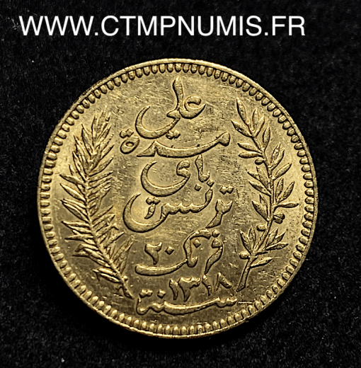 ,TUNISIE,20,FRANCS,OR,1900,A,PARIS,