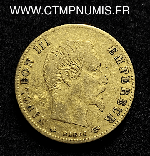 ,MONNAIE,5,FRANCS,OR,NAPOLEON,TETE,NUE,1859,BB,STRASBOURG,