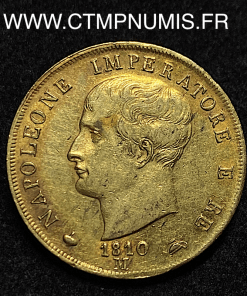 ,ITALIE,40,LIRE,OR,NAPOLEON,I°,1810,M,MILAN,