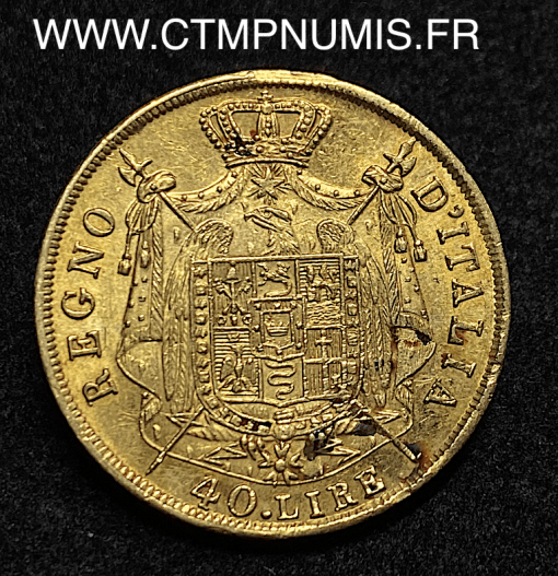 ,ITALIE,40,LIRE,OR,NAPOLEON,I°,1810,M,MILAN,