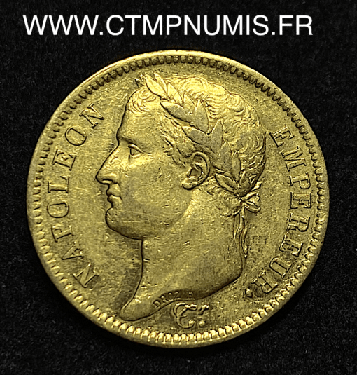 ,40,FRANCS,OR,NAPOLEON,I°,EMPIRE,1812,PARIS,