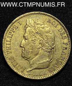 ,40,FRANCS,OR,LOUIS,PHILIPPE,I°,1833,A,PARIS,