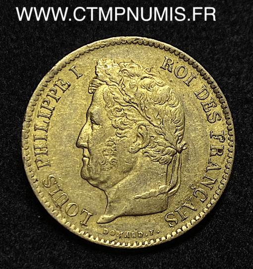 ,40,FRANCS,OR,LOUIS,PHILIPPE,I°,1833,A,PARIS,