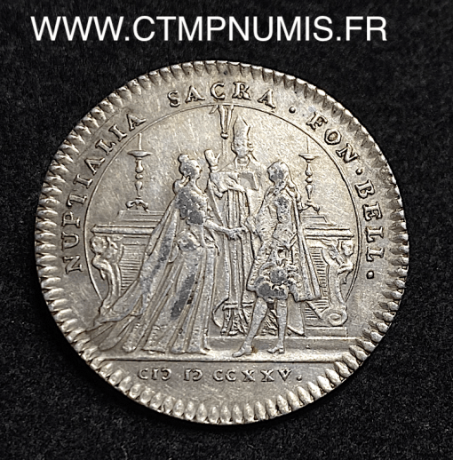 ,JETON,ARGENT,MARIAGE,LOUIS,XV,ET,MARIE,1725,