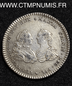 ,JETON,ARGENT,MARIAGE,LOUIS,XV,ET,MARIE,1725,