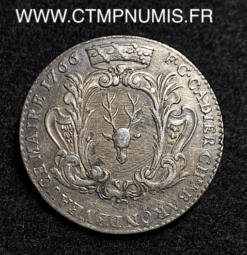 ,JETON,ARGENT,CADIER,MAIRE,DE,MOULINS,1766,