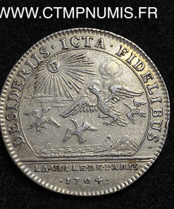 ,JETON,ARGENT,LOUIS,XIV,VILLE,DE,PARIS,1700,