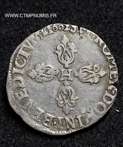 ,ROYALE,HENRI,IV,1/2,FRANC,ARGENT,1601,O,RIOM,