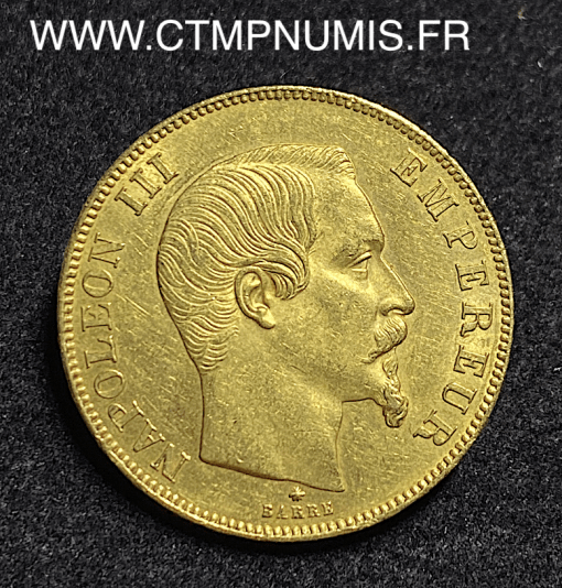 ,MONNAIE,50,FRANCS,OR,NAPOLEON,III,TETE,NUE,1859,BB,STRASBOURG,