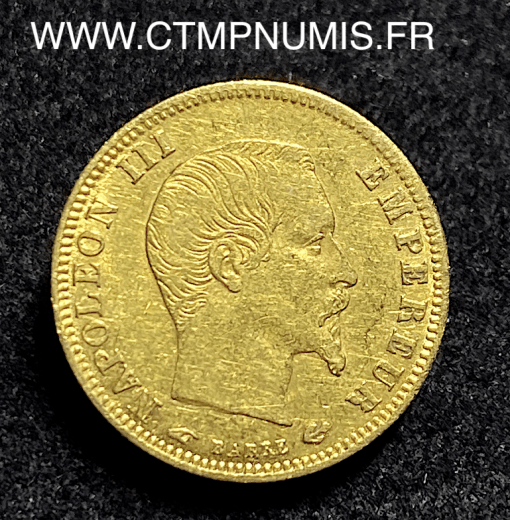 ,MONNAIE,EMPIRE,5,FRANCS,OR,NAPOLEON,III,TETE,NUE,1857,A,PARIS,