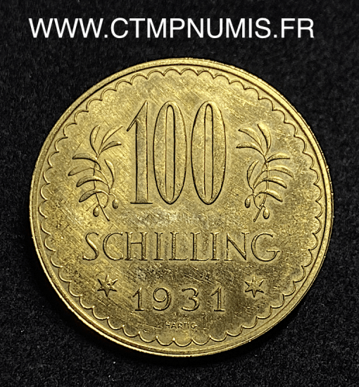 ,MONNAIE,AUTRICHE,100,SCHILLING,OR,1931,