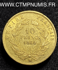 ,10,FRANCS,OR,NAPOLEON,III,1860,STRASBOURG,
