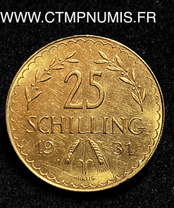 ,MONNAIE,AUTRICHE,25,SCHILLING,OR,1931,SPL,