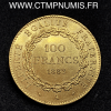 ,100,FRANCS,OR,GENIE,III°,REPUBLIQUE,1882,PARIS,