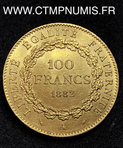 ,100,FRANCS,OR,GENIE,III°,REPUBLIQUE,1882,PARIS,