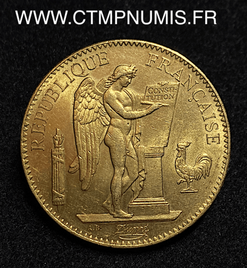 ,MONNAIE,100,FRANCS,OR,GENIE,III°,REPUBLIQUE,1882,A,PARIS,