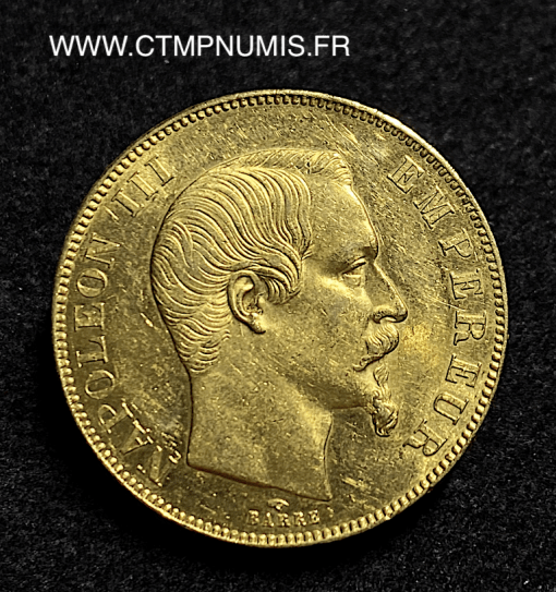 ,MONNAIE,50,FRANCS,OR,NAPOELON,III,TETE,NUE,EMPIRE,1859,PARIS,
