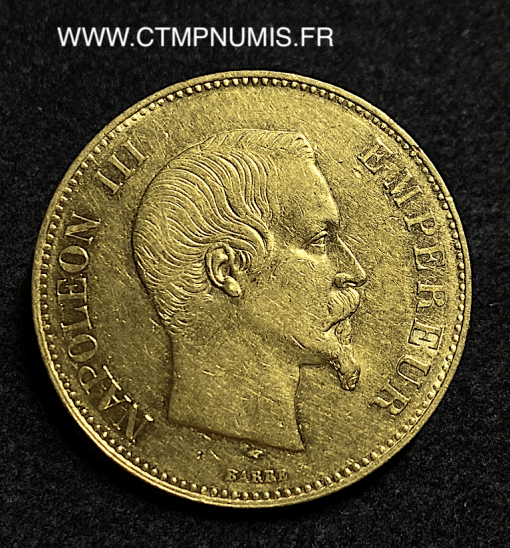 ,MONNAIE,EMPIRE,100,FRANCS,OR,NAPOLEON,III,TETE,NUE,1857,PARIS,