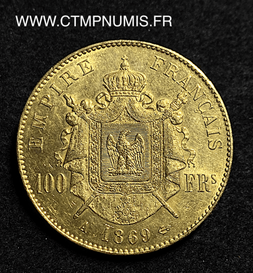 ,100,FRANCS,OR,NAPOLEON,III,1869,PARIS,