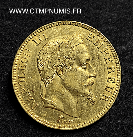 ,MONNAIE,EMPIRE,100,FRANCS,OR,NAPOLEON,III,TETE,LAUREE,1869,PARIS,