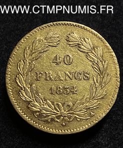 ,LOUIS,PHILIPPE,I°,1834,PARIS,40,FRANCS,OR,