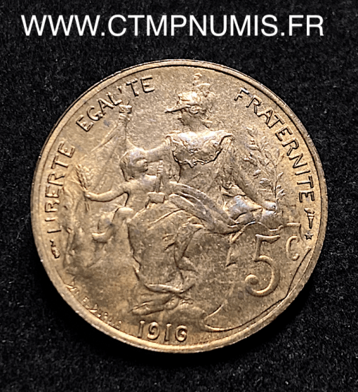 ,MONNAIE,5,CENTIMES,DANIEL,DUPUIS,1916,ETOILE,MADRID,